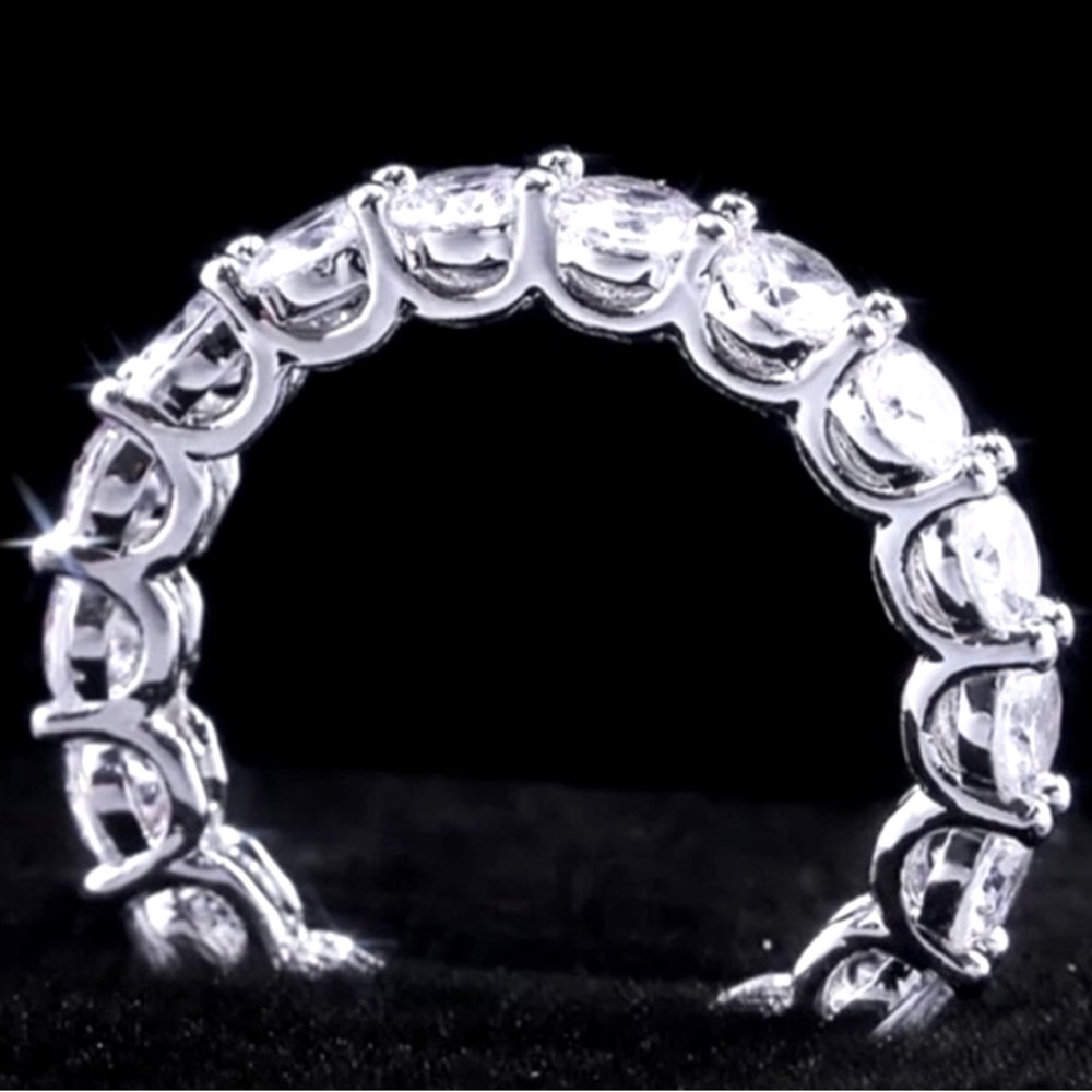 Nwot Simulated diamond ring size 8 sterling silver 925! - Picture 5 of 5
